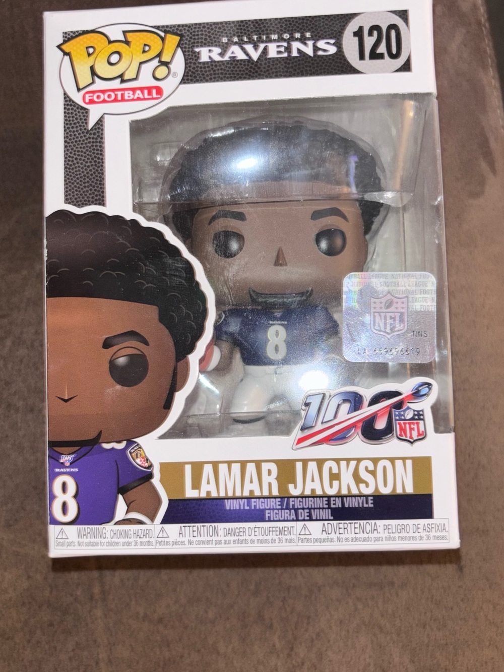 Funko Pop! Football Lamar Jackson Purple & White Vinyl Figure